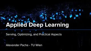Applied Deep Learning 2024 - Lecture 10 - Serving, Optimizing, and Practical Aspects