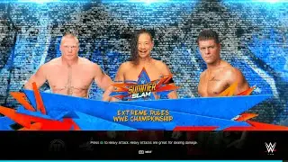 WWE 2K25 FULL MATCH - Nakamura vs. Rhodes vs. Lesnar - Dream Match!