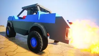 Lego Off-Road Car Crashes with Installed Thruster | Brick Rigs