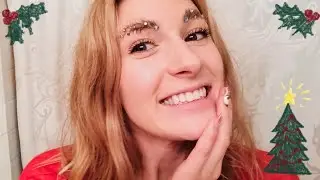 trying the iconic Christmas tree eyebrows 🎄