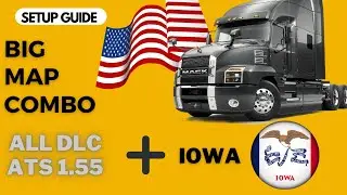 Big American Map Combo  with Iowa for ATS 1.55 * 17 Maps * Setup Guide