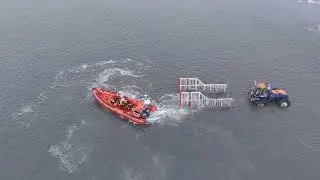 DJI NEO with UV filter on the RNLI training