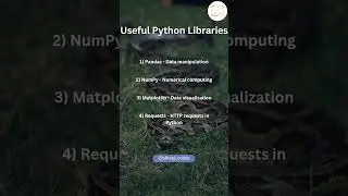 Python Libraries #python #programming #coding #pandas #numpy #shreejicodes #javascript #html #css