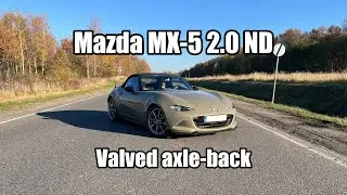 Mazda MX-5 2.0 ND | Клапанная задняя ось с двойными наконечниками | Выхлопная система Baq