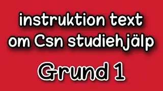 instruktion text om hur man kan ansöka CSN studiehjälp - نص تعليمي تقديم بطلب لمساعدة دراسية CSN