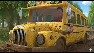 Wheels on the Bus || Adventure in the Sticky Mud || 122 Seconds || Crocomix Kids TV