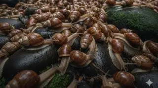 The Tiny Hunter: Watching a Snail Use its 20,000 Teeth to Eat | Microscopic Foraging