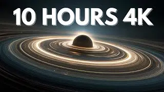 SUPER SATURN J1407b: Deep Space Brown Noise for Sleep (10 Hours) 🪐 Hypnotic Ring Rotation 4K