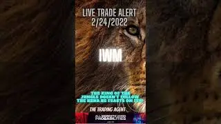 Live Trade Alert  - $IWM -  Russell 2000 - February 24th, 2022. Double bottom at 188!
