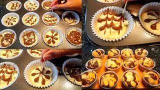 Super Fluffy & Soft Marble Cupcakes || Marble Zebra Muffin