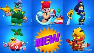 New brawler NANI gameplay and all new skins review😱