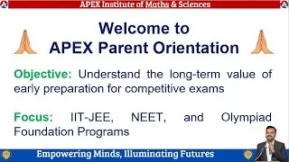 Parents Orientation on IIT-JEE/NEET Foundation Program at School level