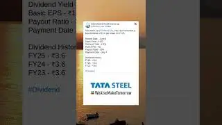 Tata Steel Ltd has recommended a Final Dividend for FY25. #BreakingNews #StockMarket #Dividend