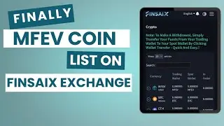 MFEV COIN LIST ON FINSAIX EXCHANGE || MFEV LISTING LATEST UPDATE || FINSAIX EXCHANGE || MFEV FUTURE