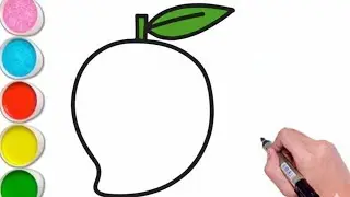 How To Draw A Mango Detailed Step By Step?Cute Mango Drawing|Easy Kawaii Mango Step By Step|#easyart