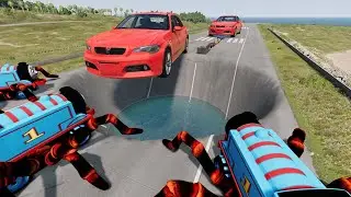 Big vs Small Cars Jump Over a Giant Hole! 😱🚗💥 | BeamNG.drive