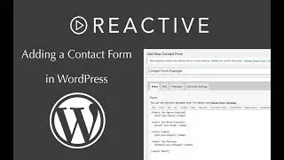 Adding a Contact Form in WordPress - Reactive Graphics Tutorial