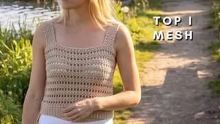 ELEGANT H&aelig;klet Top i MESH | Perfekt til Sommer | Opskrift i 4 str.