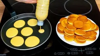 J'en cuisine 100 pour chaque repas. Mini crêpes avec la bouteille en plastique !