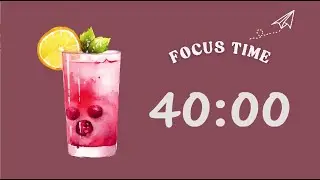 4-hour Study with me 40/10 pomodoro | Lofi ◦ Brown noise ◦ ADHD for studying 🎧