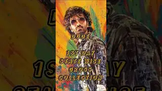 dude 1st day state wise gross collection| #shorts #pradeepranganathan #dude #viralshorts