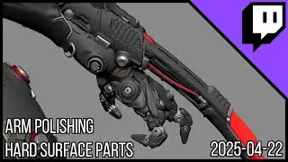 3D Character Sculpting - Marco Plouffe's Twitch Stream of 2025-04-22 - Arm Polish Hard Parts p6