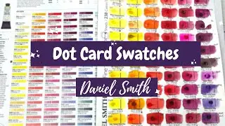 Daniel Smith Watercolour Swatches - Yellows, Oranges, Reds and Purples - 238 Dot Card