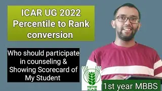 ICAR UG 2022 Percentile Vs Rank |Showing Score Card |Keep checking your E-mail for Upcoming Updates|
