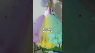 Beautiful Customised Unicorn Dress. Zero to 14 years. #baby #hijabehaya #babycouture #kidspartydress