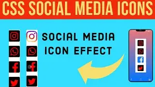 CSS social media icon | social media icon animation using css | icons hover effect