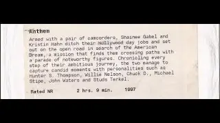 Anthem: An American Road Story (1997) FULL MOVIE DOCUMENTARY