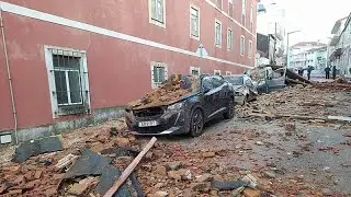 Six dead as Storm Kristin wreaks havoc in Portugal with 202 km/h winds
