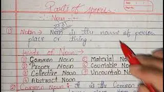 Parts of speech|| kinds of noun | types of noun  | noun, pronoun, abstract noun, collective noun, 