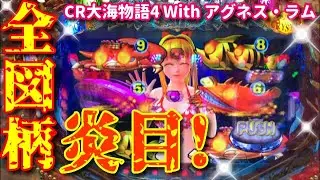 《大海4アグネス》激アツの全図柄「炎目🔥」16Rアグネス全回転もキタ〜！『CR大海物語4 With アグネス・ラム』ぱちぱちパチンカス【258】