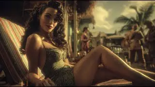 jazz music :  Glamorous Summer Beauties on the Beach | Vintage Panavision 70 Style