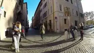 STREET VIEW: Via Giulia in Rome in ITALY
