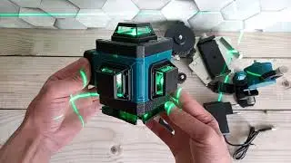 Лазерный уровень нивелир лазер 4х360 градус 4D 16 лучей линий зелёный луч Makita. Аналог MAKITA