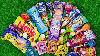 satisfying asmr video yum candyland eating tropic chocolate, Douple pop, richy cone unboxing.