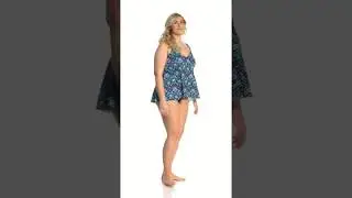 Penbrooke Plus Size Ethnic Groove Fauxkini One Piece Swimsuit | SwimOutlet.com