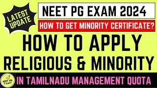 TN 2024 Medical Counselling in Apply Lingustic & Religious Minority Quota #tnmedicalselection
