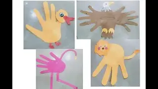 Handprint paper craft/animals paper craft/kids activities blogs