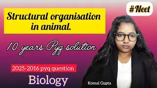Question practice/structural organisation in animal #biology#pyq#vrikshneet#komalgupta#youtubevideo 
