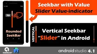 Vertical Seekbar Android Studio | Slider Android Studio Material Design | Seekbar indicator android