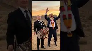 Trump out of control like mad Putin playing dhol continuously hilarious scene 😝#shortsfeed #satire