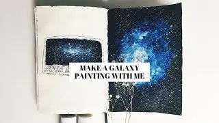 create a galaxy painting with me (acrylics + gouache) 🌙