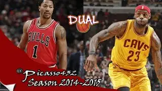 Lebron James vs Derrick Rose - Cavaliers vs Bulls 2015 02 12 SICK !!!