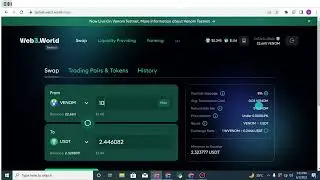 How to make use of swap function of Venom Testnet