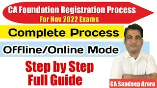 How to Register CA Foundation Nov 2022 Exams ! CA Foundation November 2022 Registration Process