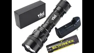 Vici CREE Q5 LED TACTICAL Rechargeable Battery Flashlight Lamp Light Torch TG8