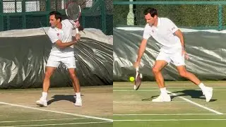 Federer Couldn't Just Watch Tennis so He Practiced at Wimbledon 2025 | Wimbledon 2025